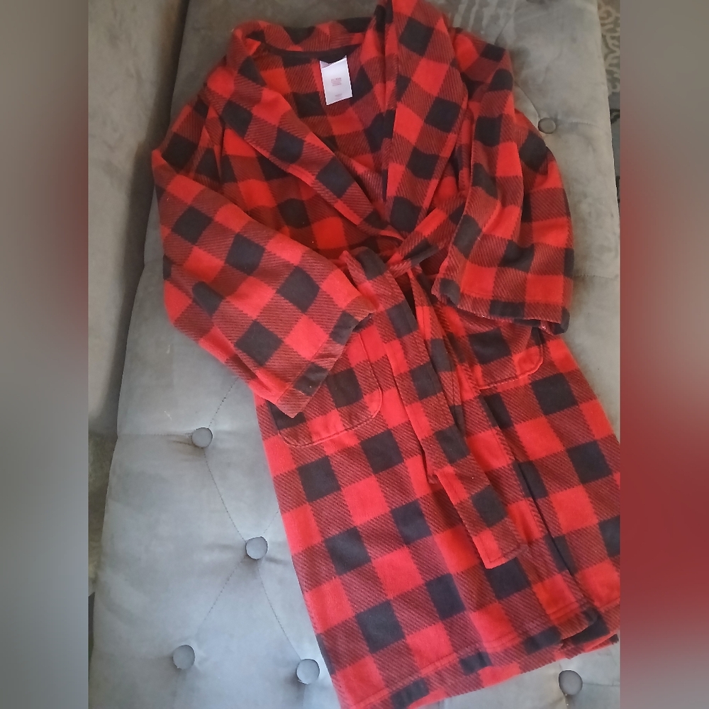 Kids Buffalo Plaid  Bathrobe